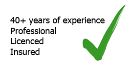 35 years of experience professional licenced insured