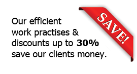 Efficiency, good work practices and significant discounts save our clients money